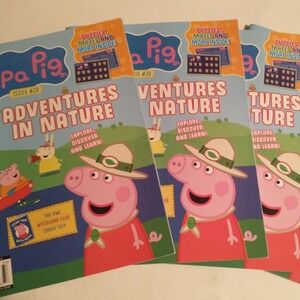 Peppa Pig Activity Books Puzzles #20 Adventures In Nature Stories Lot of 3 New